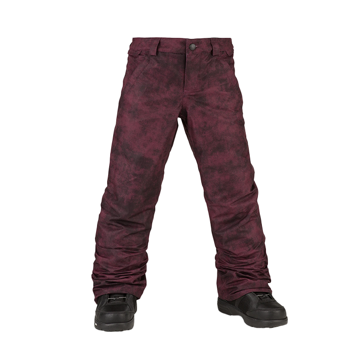 Volcom Youth Frochickidee Insulated Snow Pants for Boys & Girls - Acid Merlot Color, Waterproof & Warm Winter Ski Pants for Outdoor Activities, Snowboarding & Cold Weather Play