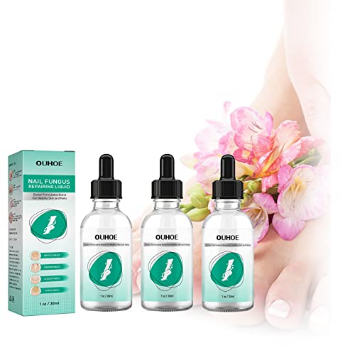Kerassentials Toenail Fungus Treatment Oil - Natural Nail & Skin Care Solution for Healthy Feet (3-Pack) - Perfect for Athletes, Swimmers & Pedicure Lovers