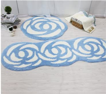Vennocci RF10 Super Absorbent Microfiber Bath Mat - Non-Slip Machine Washable Rose Flower Bathroom Rug for Bathroom, Doorway, Floor, Sink & Sofa - Soft & Comfortable for Daily Use, Home Decor & Spa Relaxation