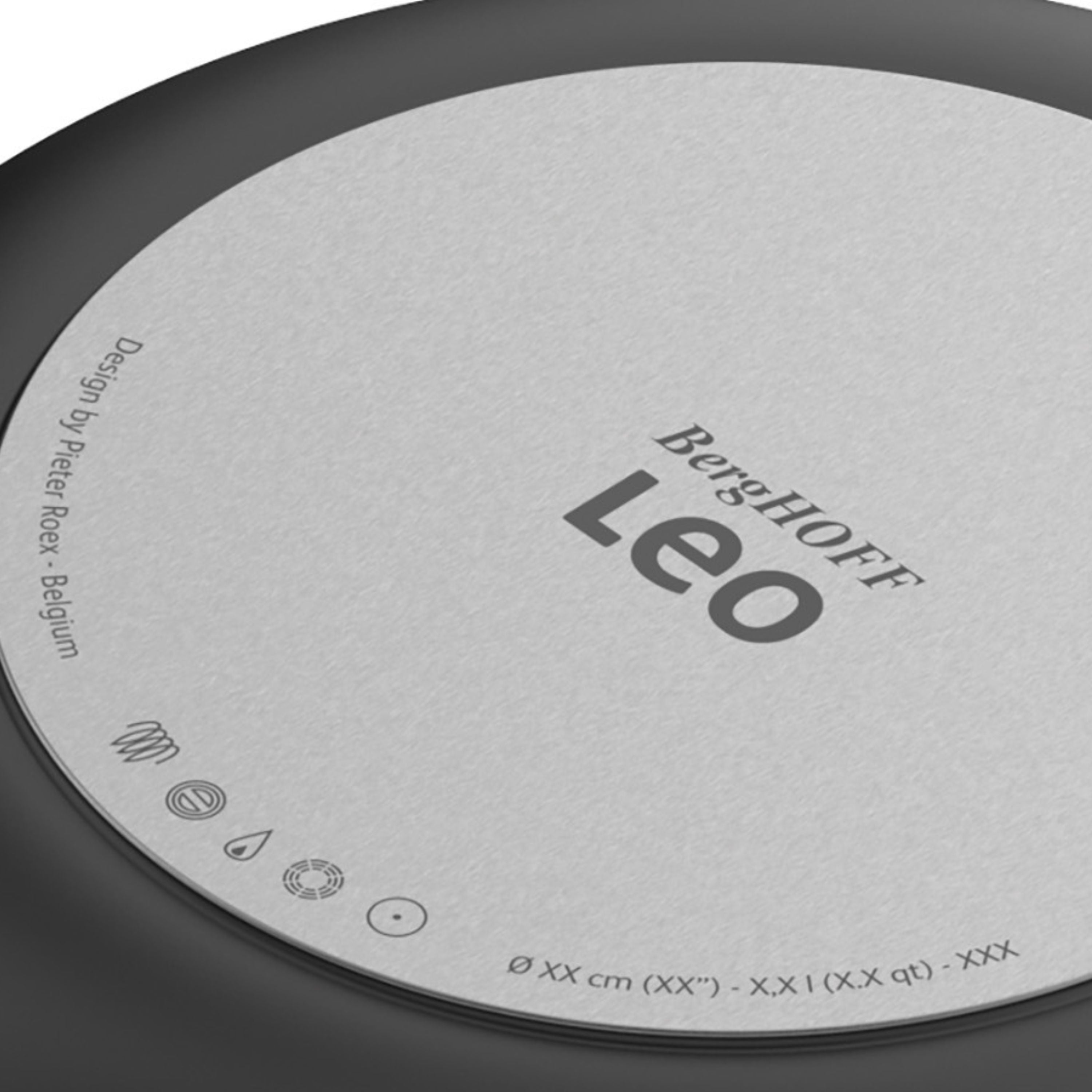 BergHOFF Leo Phantom Nonstick Ceramic 12.75-Inch Fry Pan | Eco-Friendly Recycled Aluminum | Induction Compatible | Perfect for Sautéing, Frying & Omelets | PFOA-Free Cookware for Healthy Cooking