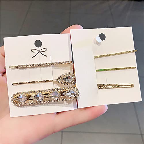 Licogel Rhinestone Hair Clips for Women - 3PCS Alloy Duckbill Barrettes, Lightweight Hairpins for Girls & Adults | Perfect for Weddings, Parties & Daily Styling