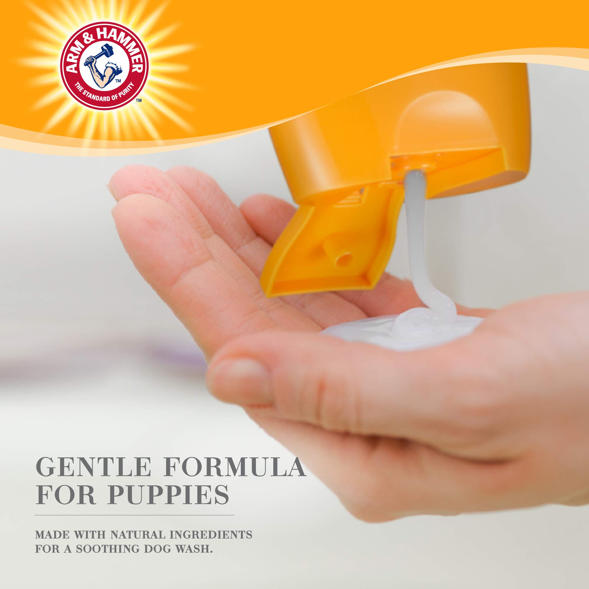 Arm & Hammer Ultra Fresh 2-in-1 Tearless Puppy Shampoo & Conditioner with Baking Soda - Coconut Lime Verbena Scent for Odor Neutralization & Gentle Cleaning | Perfect for Bathing Puppies & Dogs with Sensitive Skin