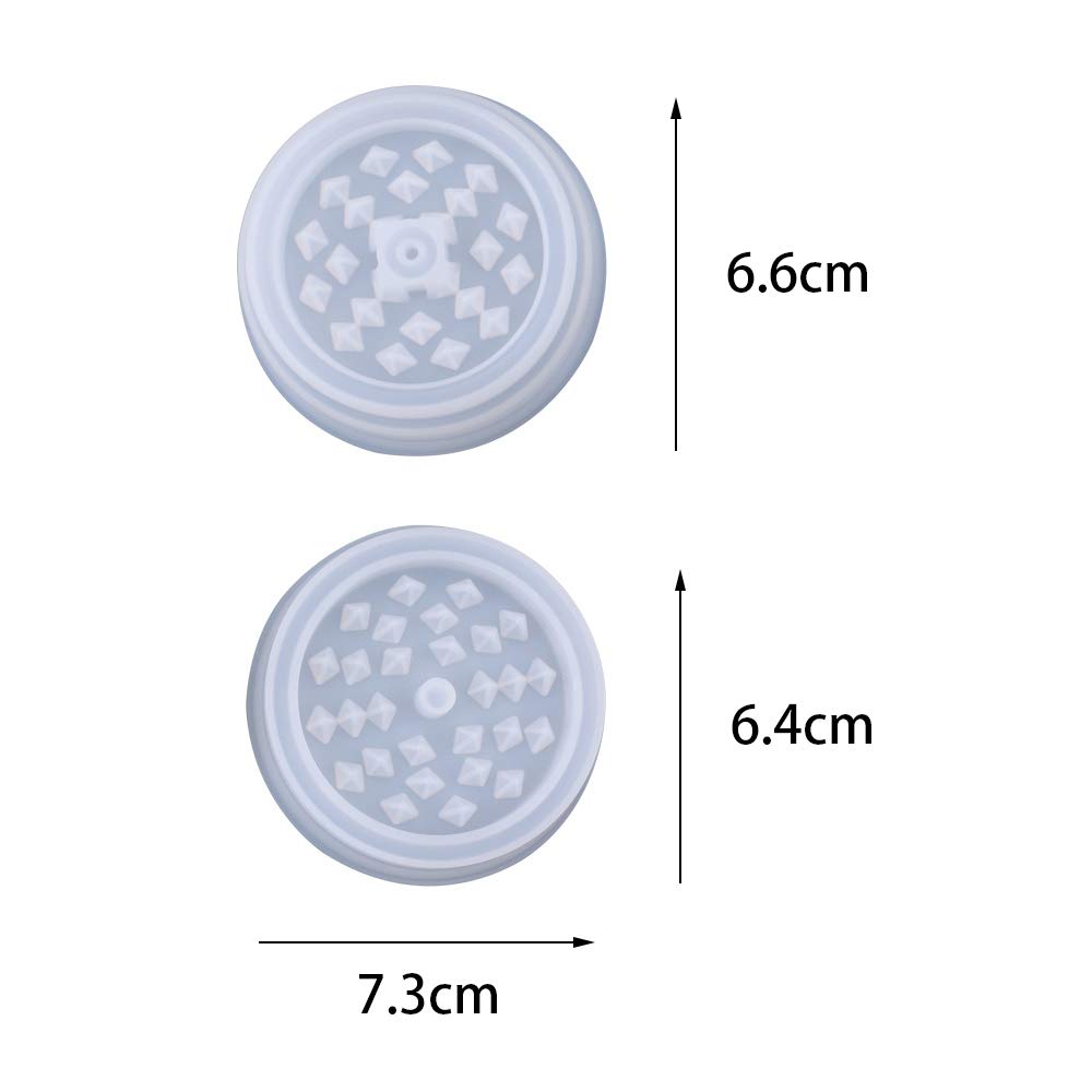 Premium Herb Grinder Silicone Mold - 4-Piece Resin Grinder Mold for DIY Crafts, Baking & Resin Art - Perfect for Making Acrylic Agate Crushers & Unique Gifts (Ideal for Home Crafting, Jewelry Making & Resin Projects)