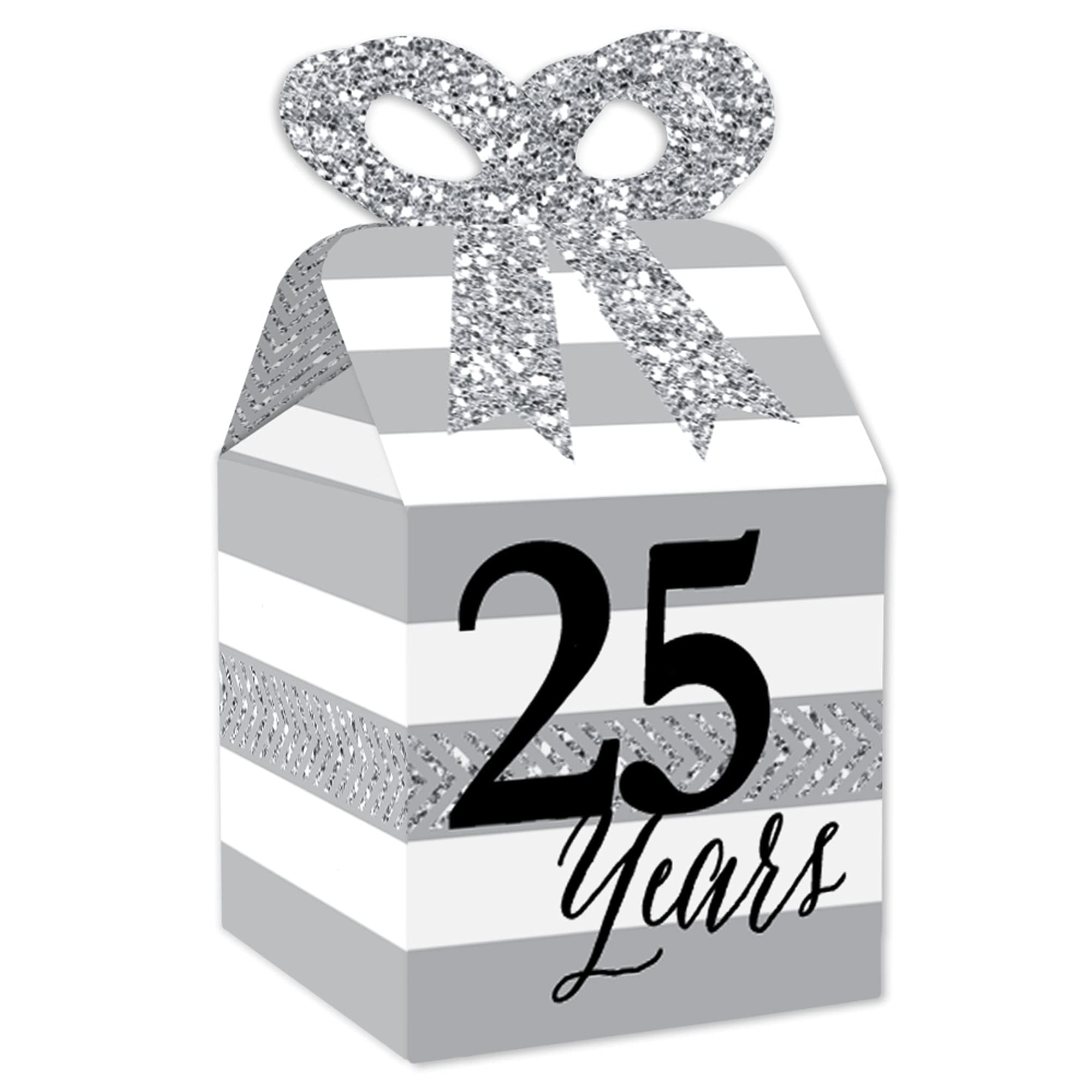 25th Anniversary Gift Box Set of 12 - Elegant Party Favors for Weddings & Celebrations