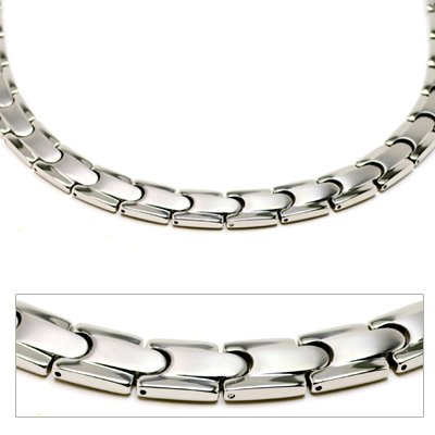 Accents Kingdom Men's Titanium Magnetic Golf Necklace - Stylish & Durable Tempo Link Design for Sports & Casual Wear