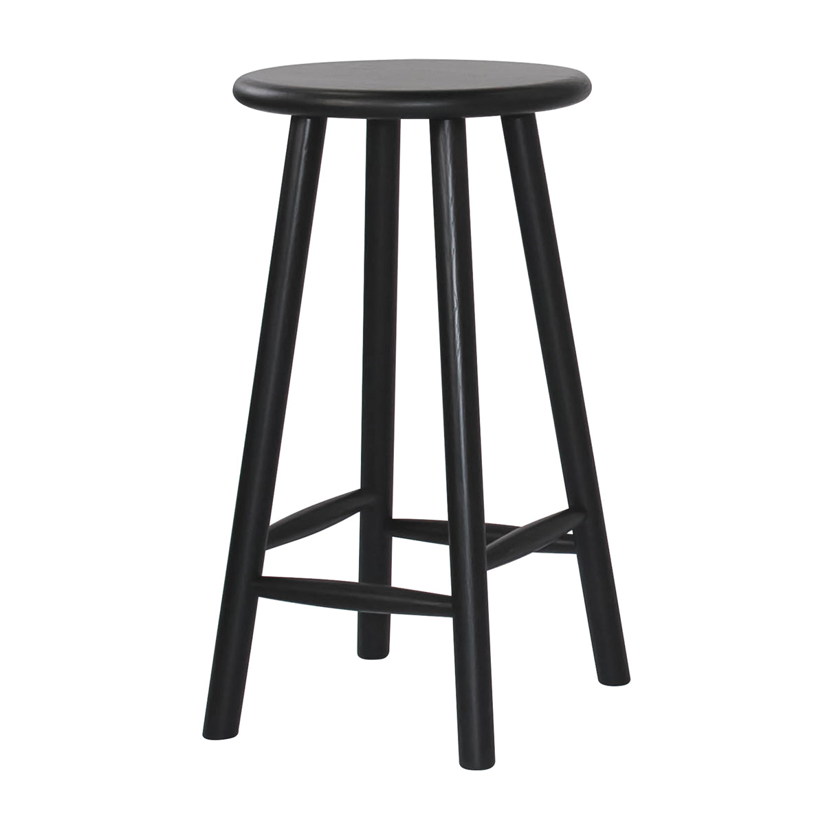 Premium Solid Wood Bar Stool - Handcrafted Finland Timber Bar Height Stool for Kitchen Island, Breakfast Nook & Home Bar - Rustic Modern Dining Stool with Back Support