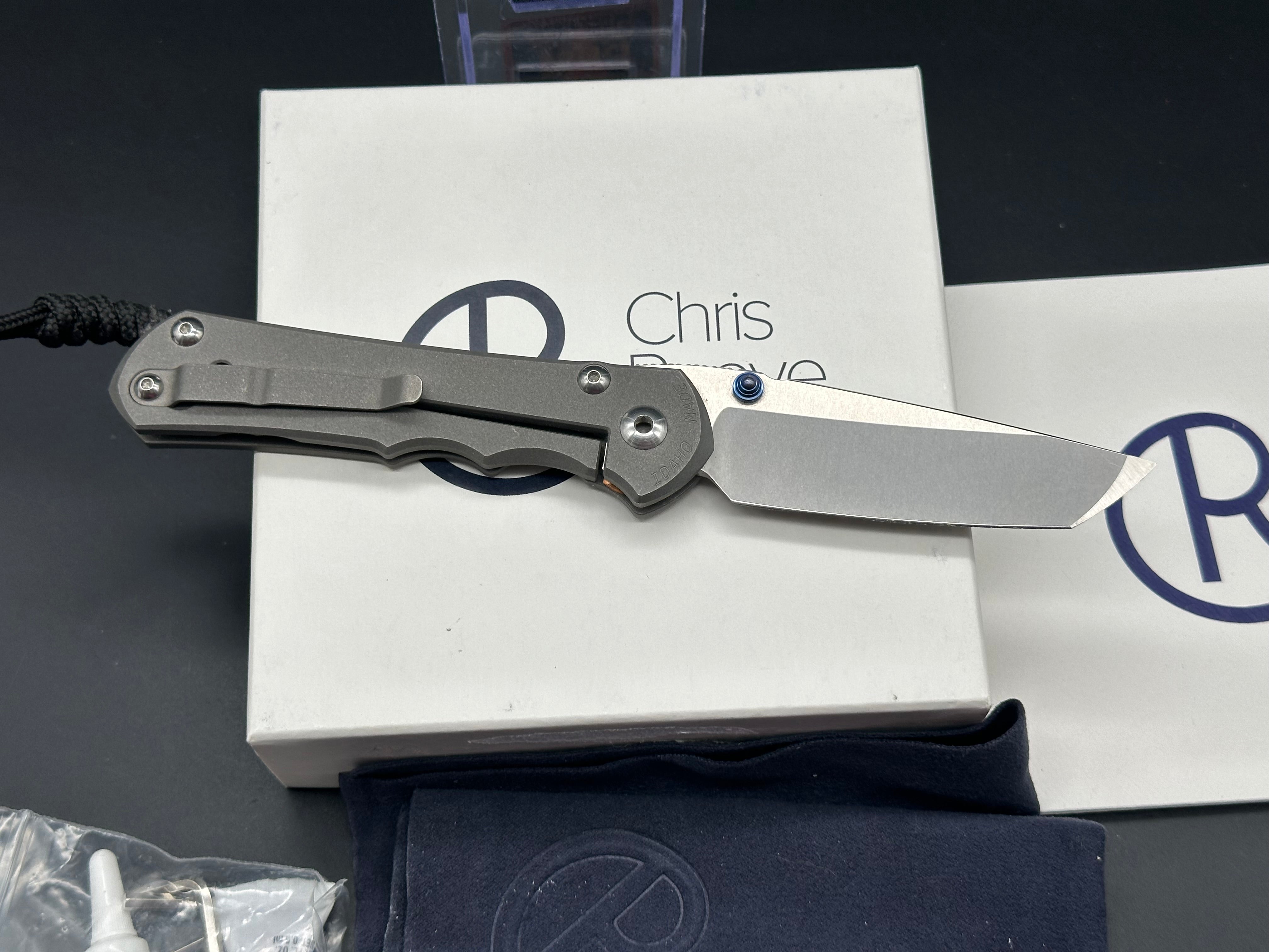 Chris Reeve Knives Large Inkosi Tanto Frame Lock Folding Knife - 3.5