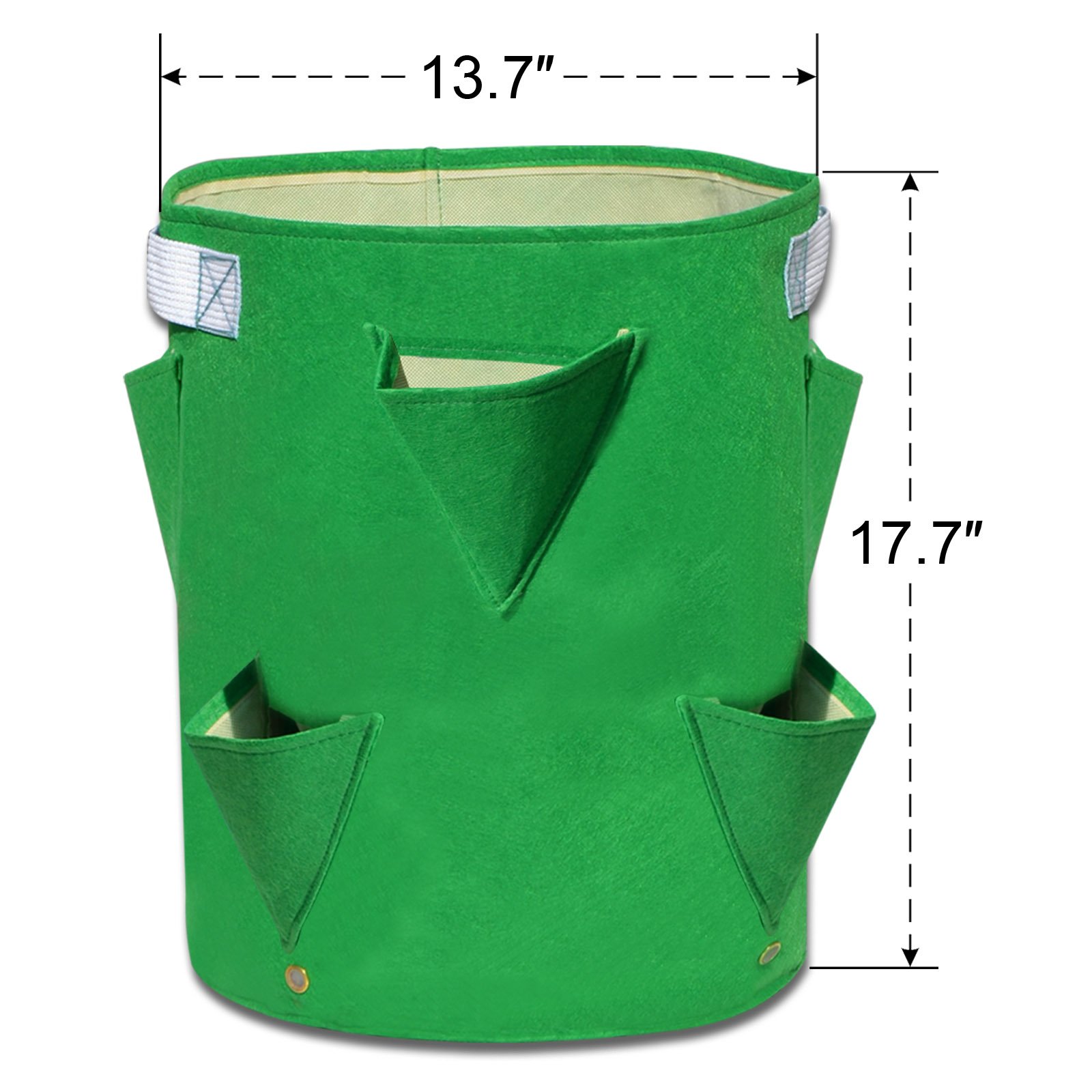 11 Gallon Nonwoven Fabric Grow Bags - Breathable Plant Pots for Strawberries, Tomatoes, Potatoes & Vegetables | Durable Reusable Planting Containers | Indoor/Outdoor Gardening, Raised Bed Alternative (1 Pack)