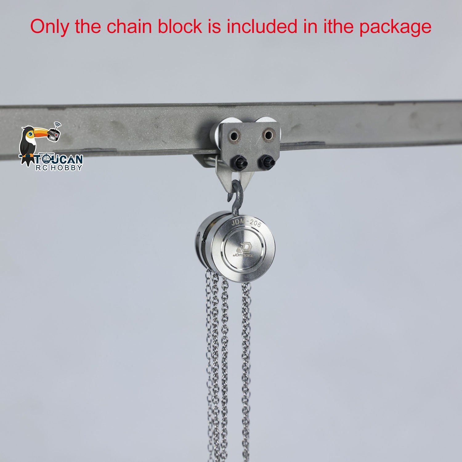 Heavy Duty 1/10 Scale JDM Metal Chain Lift Block Tackle Hoist for RC Gantry Crane, Remote Control Car, Tractor & Truck Models – Perfect for DIY Projects, Construction Simulation & Heavy Load Lifting Scenes