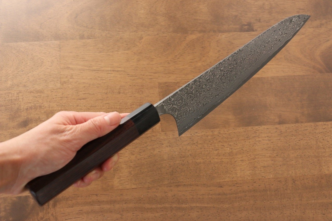 Masakage Kumo VG10 Damascus Gyuto Japanese Chef Knife 240mm with Premium Shitan Handle - Perfect for Sushi, Meat Slicing & Professional Kitchen Use