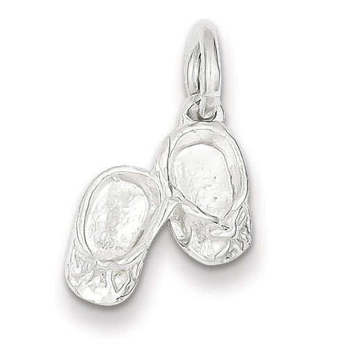 Sterling Silver Baby Shoes Charm - Handcrafted 925 Silver Infant Shoe Pendant for Necklace or Bracelet - Perfect Baby Shower Gift, Christening Keepsake & Newborn Jewelry for Boys and Girls