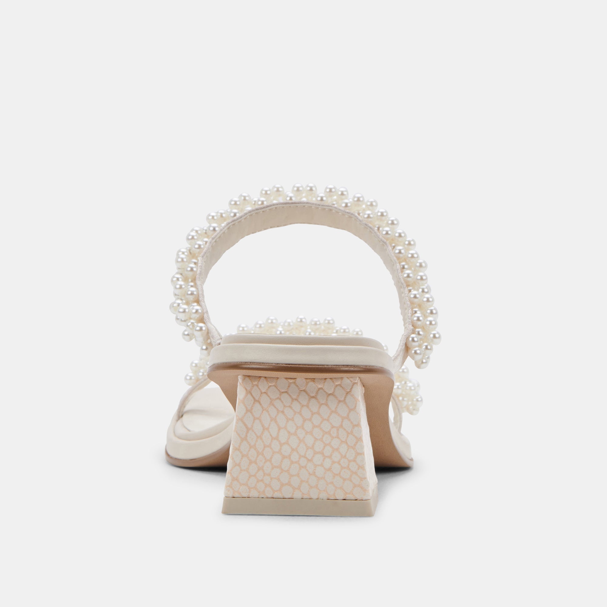 Vanilla Pearl Heels by RIVER PEARL | Elegant Women's High Heels with Pearl Accents - Perfect for Weddings, Parties & Evening Events