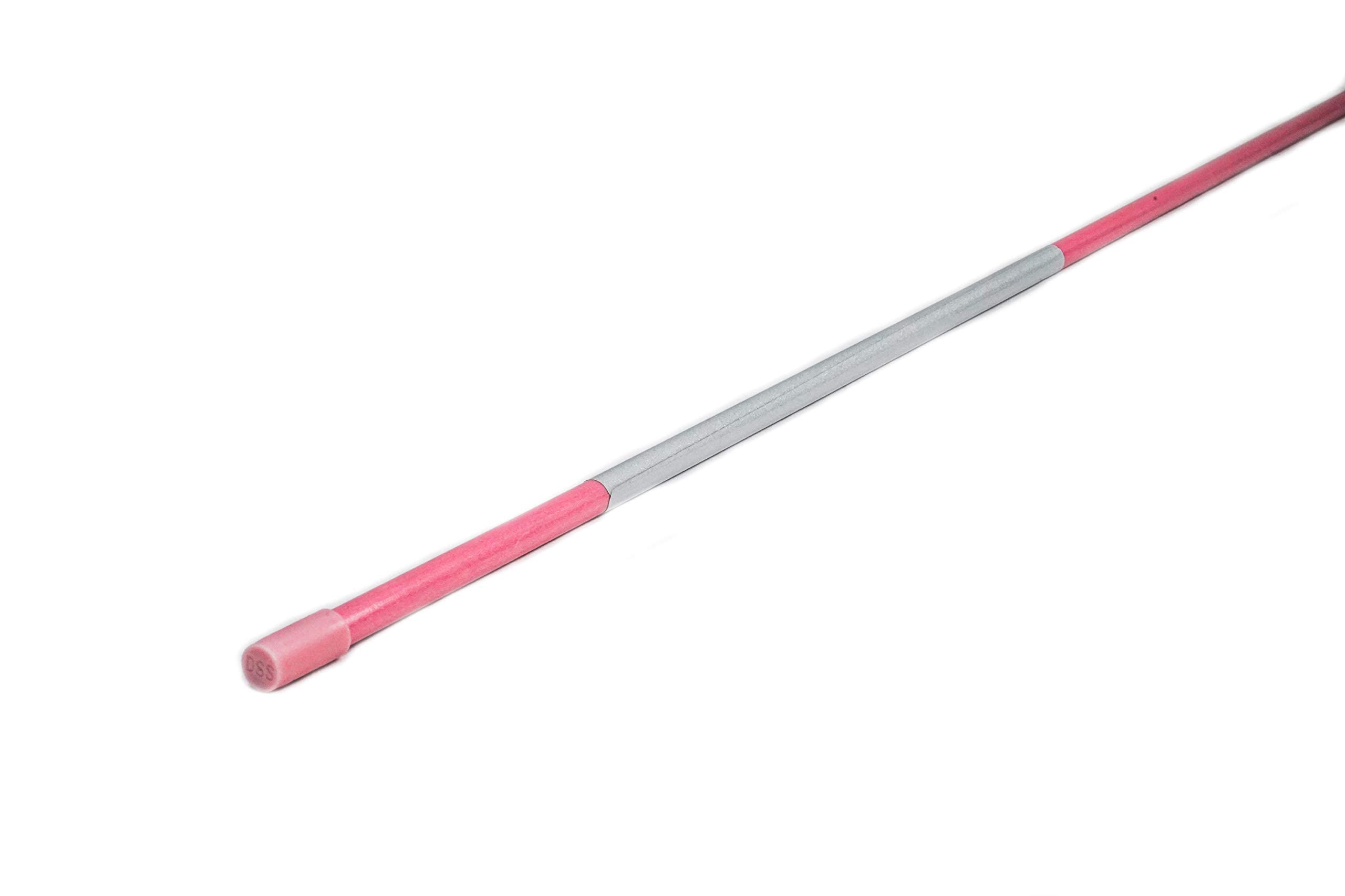 4ft Pink Driveway Markers with Reflective Tape - High Visibility Safety Stakes with Pointed Tip & Armor Cap for Easy Installation (100 Pack) - Perfect for Driveway Edging, Parking Lot Marking & Snow Plow Guidance