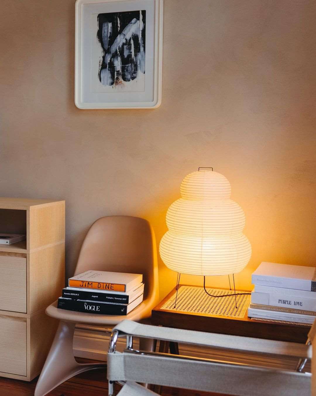 Akari Paper Table Lamp - Handmade Japanese Shoji Style Lighting for Bedroom, Living Room & Office - Warm Ambient Light for Relaxation & Decor