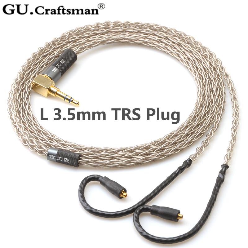 GUCraftsman 6N Silver Upgrade Cable for Westone W/UM/AM Series Headphones - High-Quality Audio Replacement for Audiophiles & Musicians
