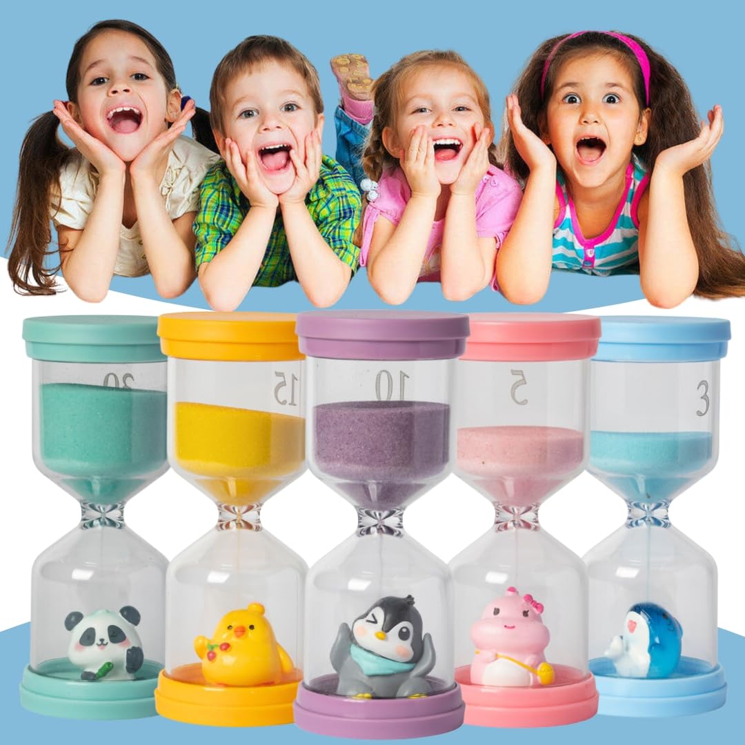 Unbreakable 3-Minute Plastic Hourglass for Kids - Shark in Blue Macaron Color, Fun Toothbrush Timer | Perfect for Bathroom, Kids' Dental Care & Learning Time Management