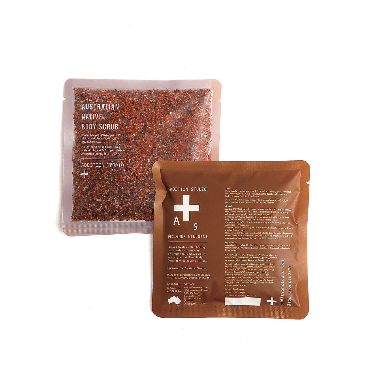 Natural Australian Body Scrub Sachet - Exfoliating & Moisturizing for Smooth Skin | Perfect for Spa Day & Self-Care Routine