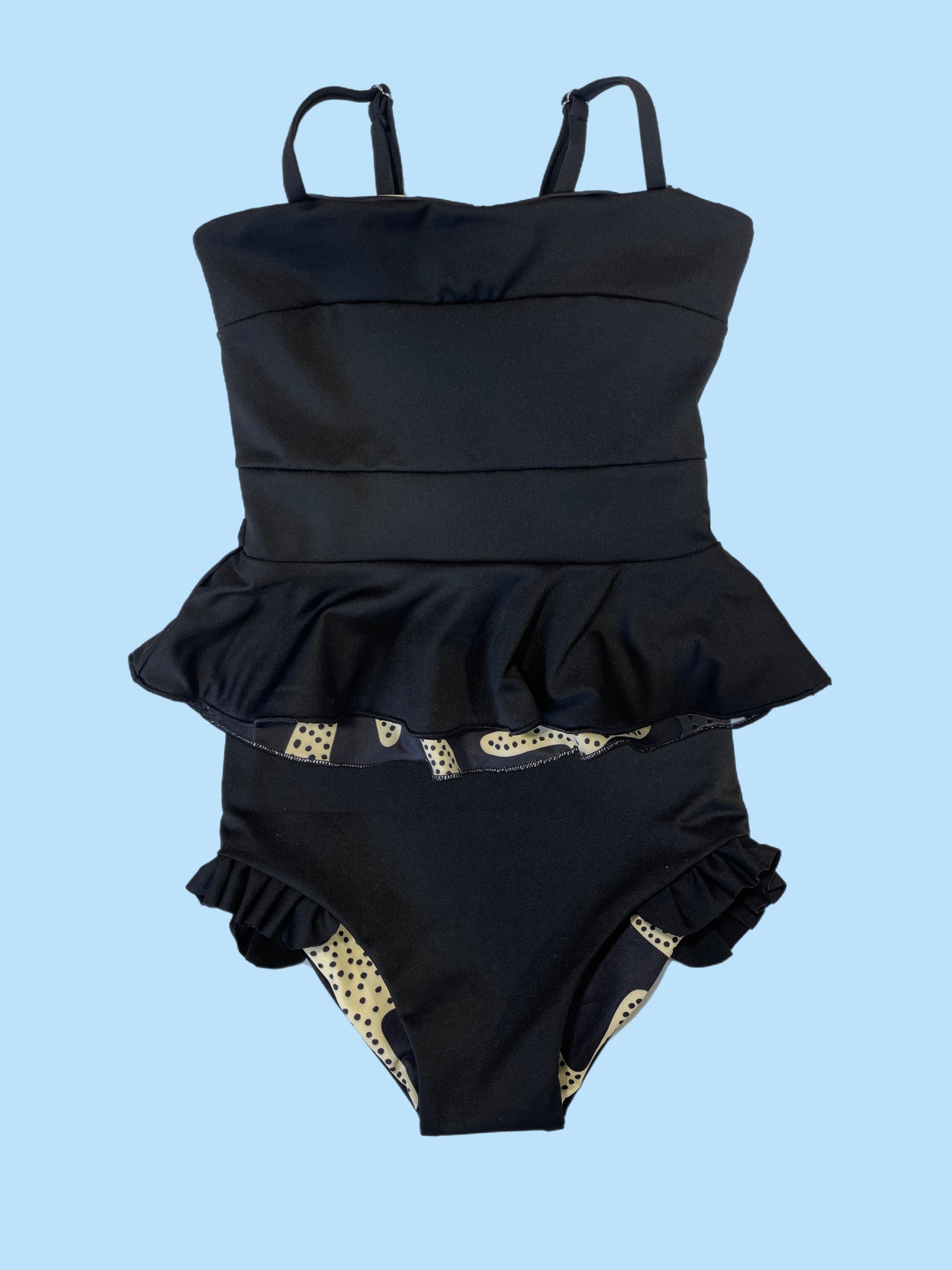 Ava Starfish Reversible Tankini Swimsuit for Girls - 2-in-1 Cute Bathing Suit with Adjustable Straps - Perfect for Pool, Beach & Summer Water Activities