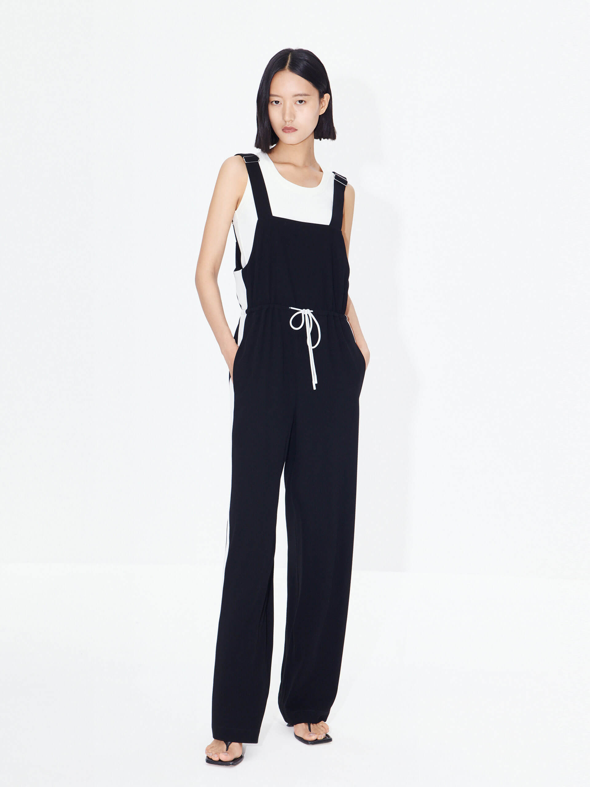 Women's Casual Drawstring Waist Jumpsuit - Comfortable One Piece Romper with Adjustable Belt | Perfect for Summer Outfits, Beach Wear & Lounge Fashion