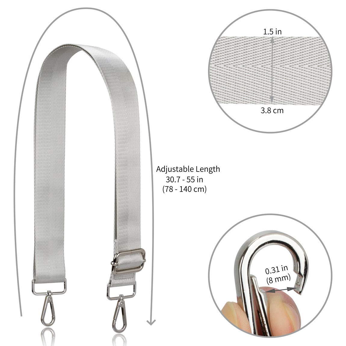 Allzedream Wide Purse Strap Replacement - Adjustable Crossbody Shoulder Bag for Women | Perfect for Travel, Shopping & Everyday Use