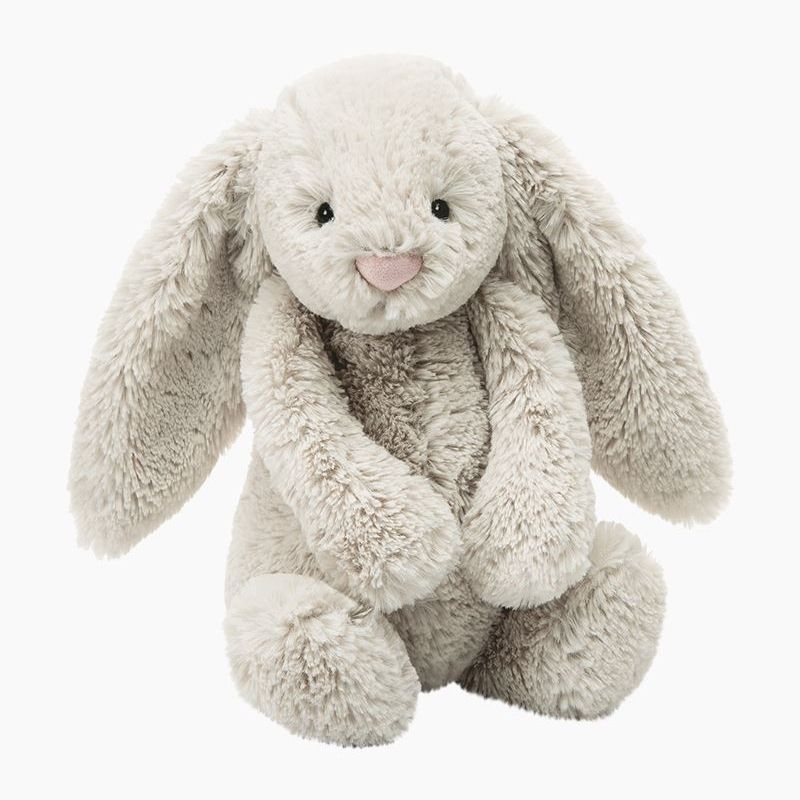 Soft Bashful Oatmeal Bunny Medium Plush Toy by Jellycat - Cuddly Stuffed Animal for Kids, Nursery Decor & Baby Shower Gift