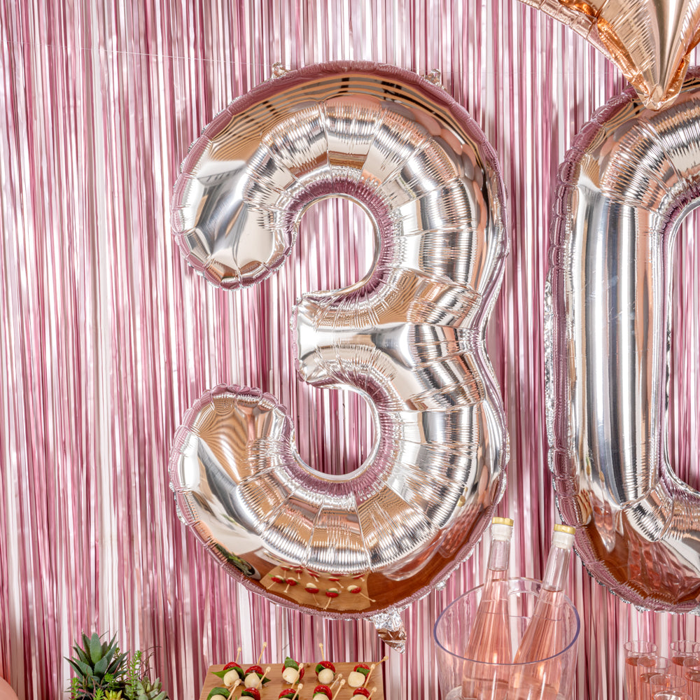 Balloonify Silver Mylar Number 3 Balloon - 40 Inch Large Foil Balloon for Birthday Party Decorations (1 Count) - Perfect for Anniversary, Graduation & Baby Shower Decor