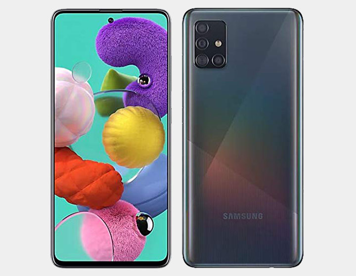Samsung Galaxy A51 (SM-A515F/DS) 128GB 4GB RAM Dual SIM Unlocked Smartphone - Prism Crush Black | International Version for Travel & Business Use
