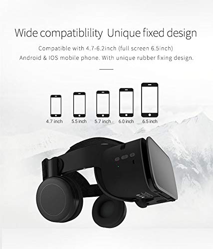 3D VR Headset for iPhone 12/11/Pro/Max/Mini/X/R/S/8/7 & Samsung Phones 4.7-6.2