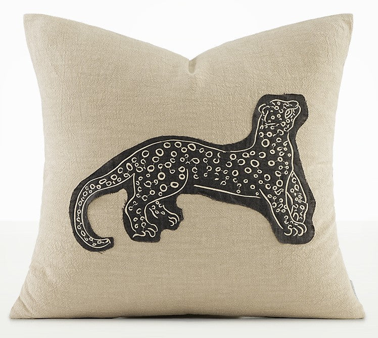 Abstract Cheetah Print Modern Throw Pillows for Couch & Sofa - Decorative Pillow Covers 18x18 Inches - Luxury Living Room Accent Pillows for Home Decor - Perfect for Contemporary, Bohemian & Mid-Century Modern Interiors