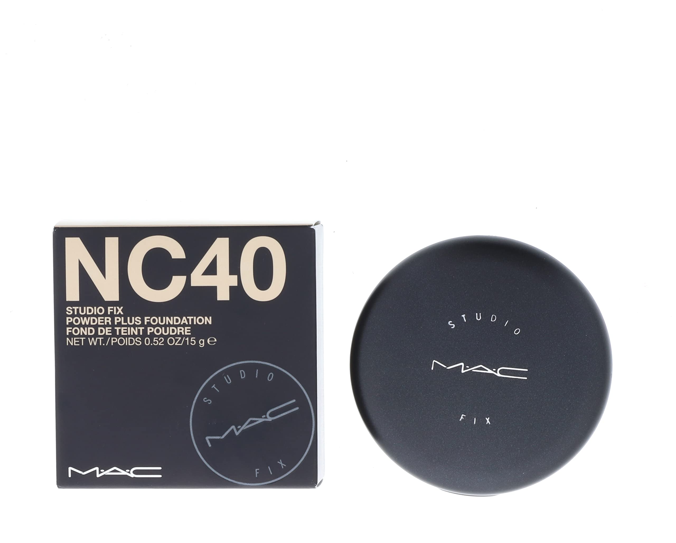 MAC Studio Fix Powder Plus Foundation NC40 - Oil-Free Matte Finish, Long-Lasting Full Coverage Makeup for Flawless Skin | Perfect for Daily Wear, Professional Makeup & Photography