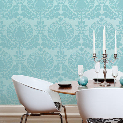 Corsini Damask Stencil for Wall Painting, DIY Home Decor, and Furniture Upcycling - Reusable Decorative Stencil for Creative Projects