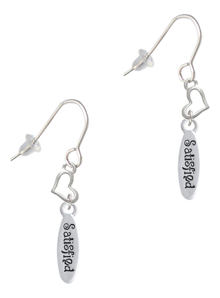 Silver Heart French Earrings for Women - Elegant Oval Dangle Jewelry for Parties & Gifts