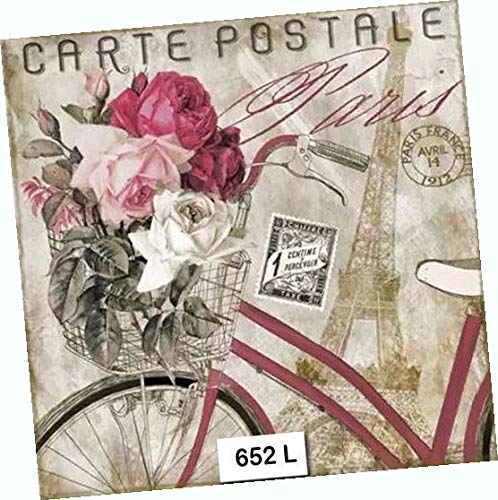 Paris Flowers Decorative Paper Napkins - 6.5