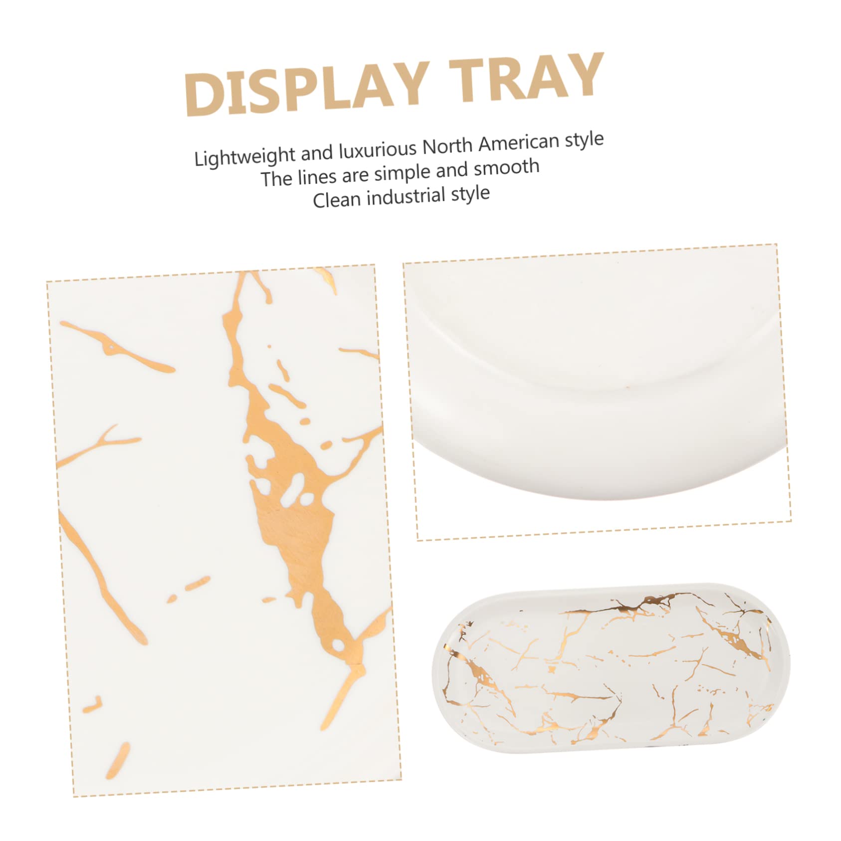 Marble Ceramic Plate for Jewelry & Sushi - Home & Restaurant Use