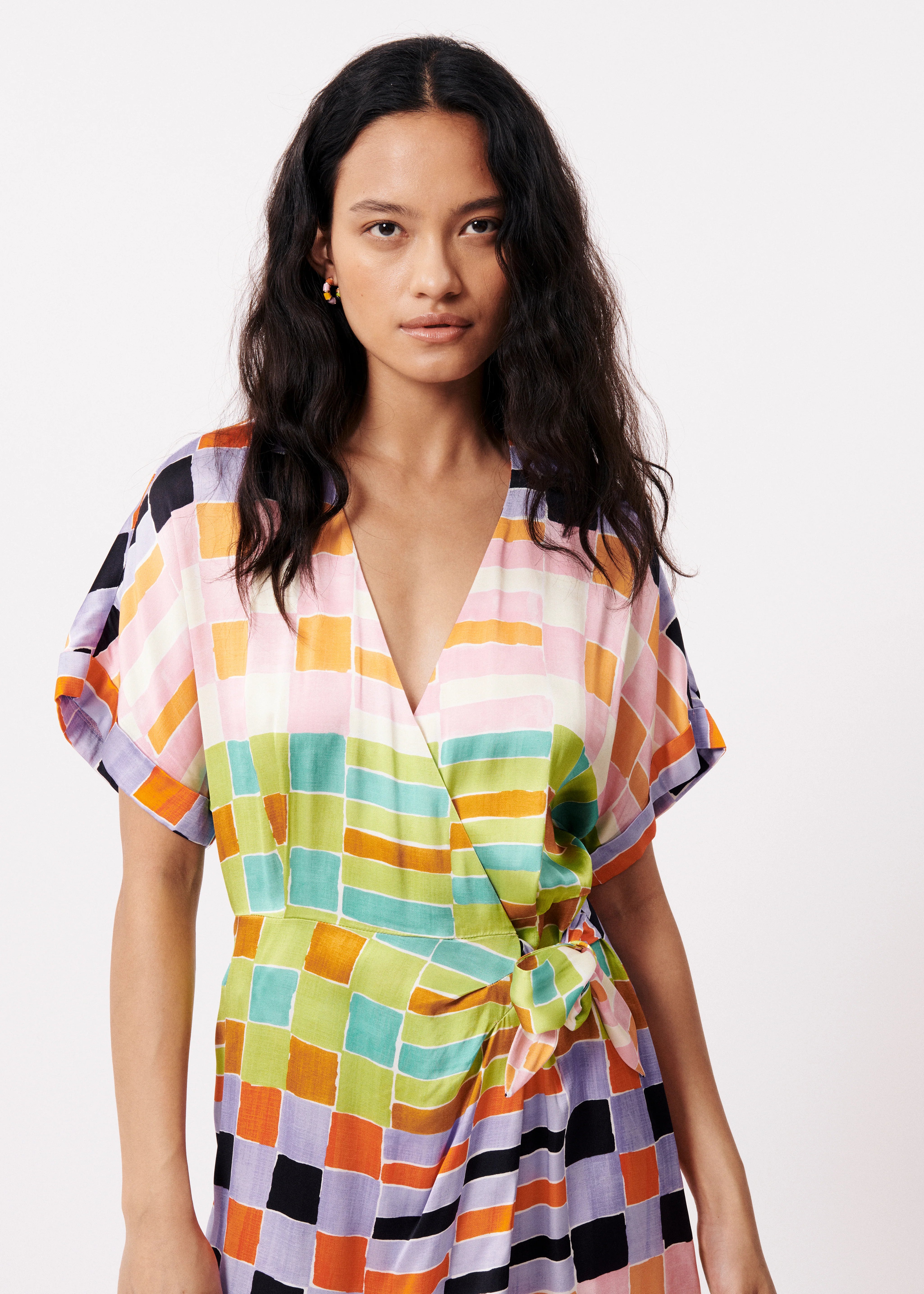 LOIS Wrap Dress for Women - Flattering Multi-Color Floral Print Maxi Dress - Perfect for Summer, Beach Vacations & Special Occasions
