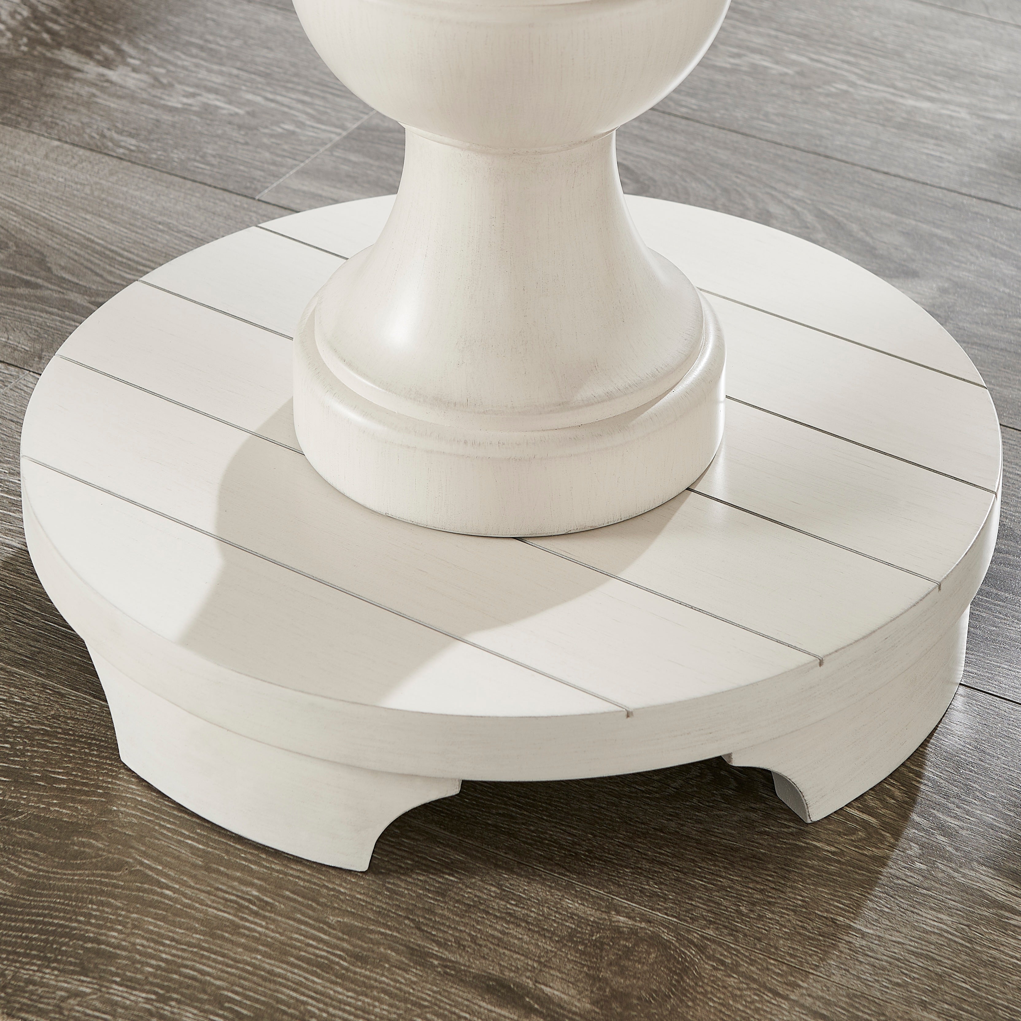 Roundhill Furniture Caesar Traditional Round Pedestal End Table - Classic Wood Side Table for Living Room, Bedroom & Office - Perfect for Coffee, Lamps & Decor