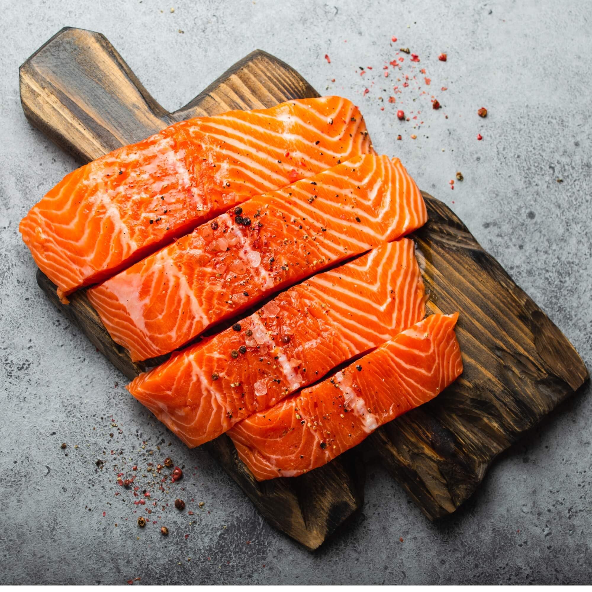 Premium Sushi-Grade Norwegian Salmon Fillets - 12 Pack (6-7oz Each) - Kosher Certified - Wild Caught Fresh Atlantic Salmon for Sushi, Poke Bowls & Fine Dining