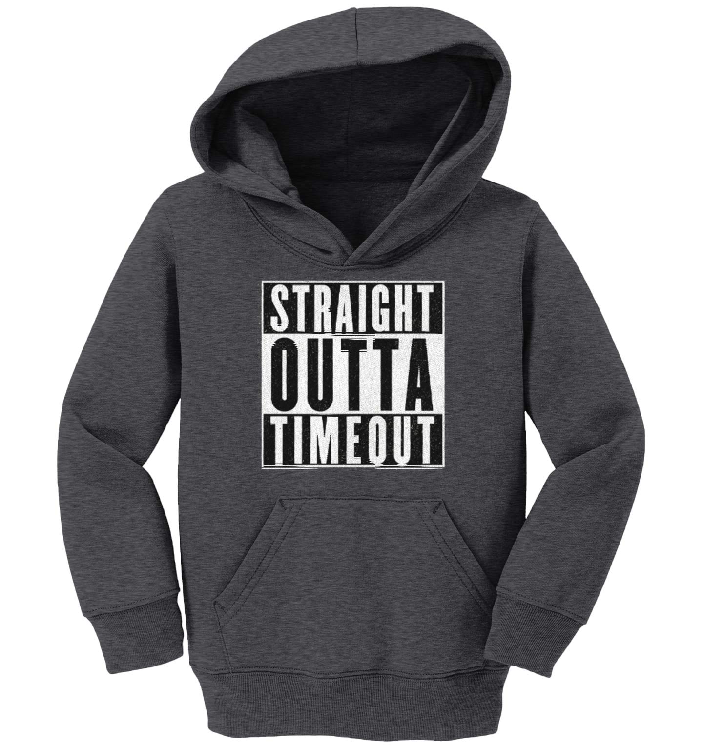 Haase Unlimited Straight Outta Timeout - Trouble Maker Toddler & Youth Fleece Hoodie | Cozy Pullover for Playtime & Outdoor Activities