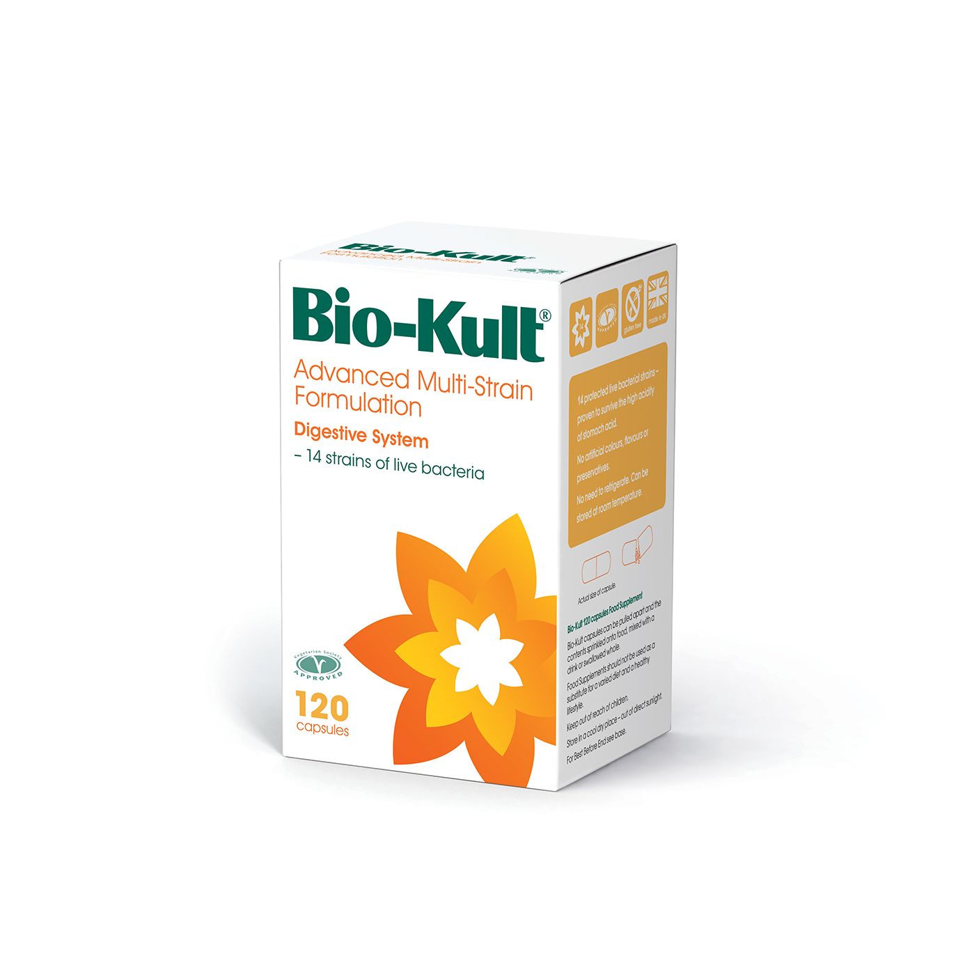 Bio Kult Advanced Multi Strain Probiotic 120 Capsules - Supports Digestive & Immune Health - Daily Gut & Immune Support Supplement for Adults
