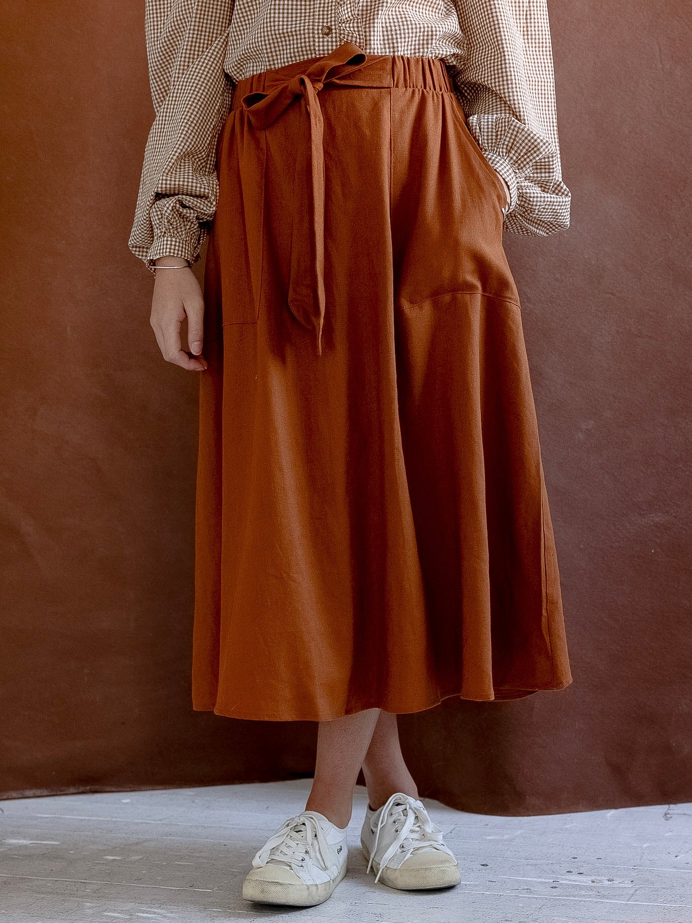 Stylish Gilmore Midi Skirt for Women - Flowy A-Line Skirt with Pockets | Perfect for Office, Date Night & Casual Outfits