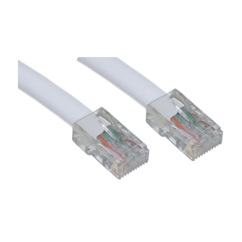 Premium Cat5E Ethernet Patch Cable - 2ft White Bootless Network Cable for High-Speed Internet, Gaming & Home Office | Wholesale Electronics Accessories | Perfect for Routers, Modems & PC Connections