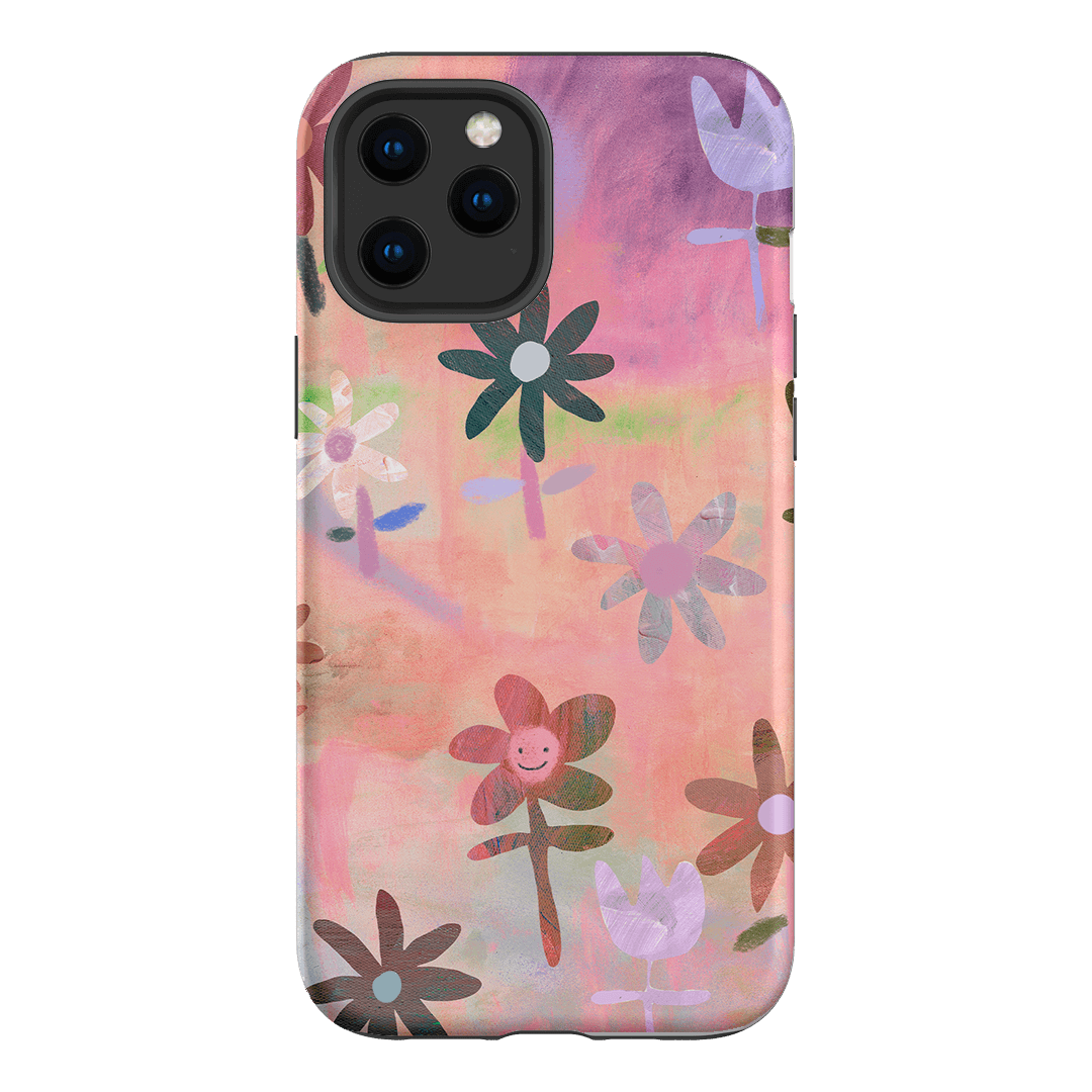 Premium Lazy Daisy Floral Phone Case - Shockproof & Slim Design for iPhone 15/14/13/12/Pro/Max - Perfect for Everyday Use, Travel & Outdoor Activities