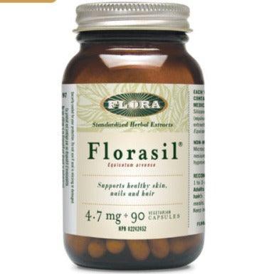 Flora Florasil 90 Veggie Caps - Hair, Skin & Nails Support Supplement with Silica & Herbs | Vegan, Non-GMO | Promotes Healthy Hair Growth & Strong Nails for Women & Men | Daily Beauty & Wellness Routine