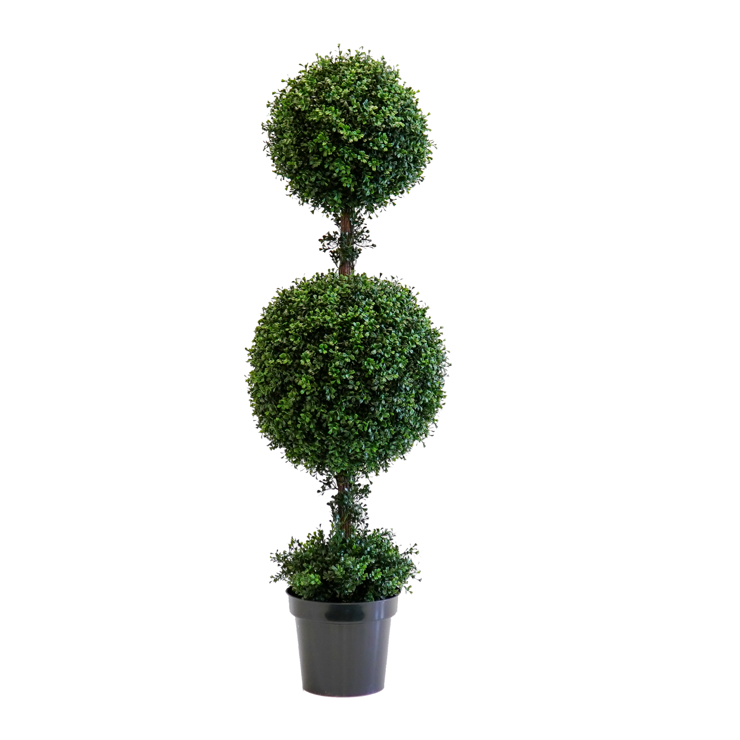 Artificial Outdoor Boxwood Dual Orb Tree - Realistic Faux Topiary for Garden, Patio, and Landscape Decor - Perfect for Porch, Entryway, and Outdoor Wedding Decorations
