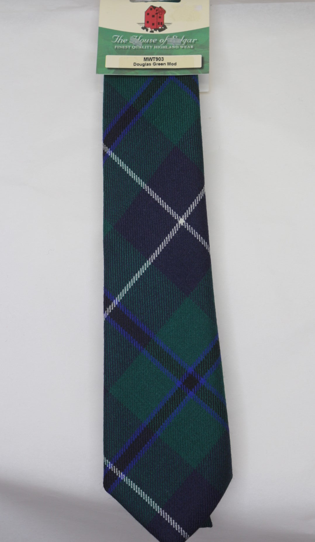Douglas Modern Tartan Tie - Premium Wool Necktie by House of Edgar Weavers | Perfect for Business, Weddings & Formal Occasions