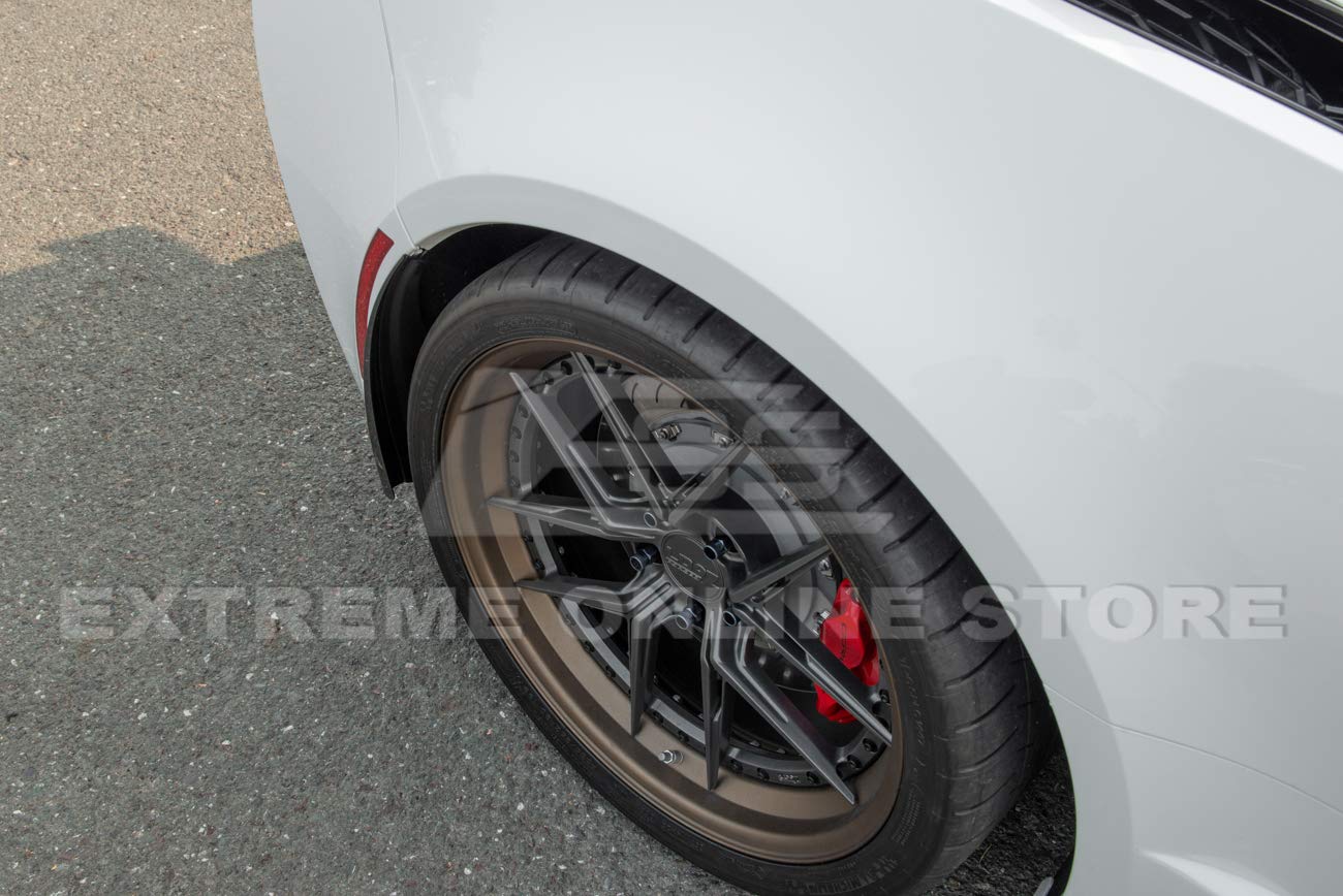 2014-2019 Chevrolet Corvette C7 Splash Guards - GM Factory XL Extended Rear Mud Flaps Pair (ABS Plastic, Black) - Perfect for Road Trips & Wet Weather Protection
