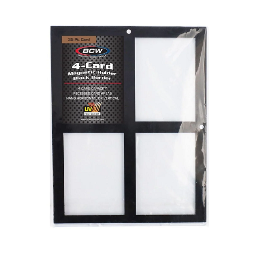BCW 35 PT Magnetic Card Holder 4-Pack - Premium Trading Card Protectors for Sports Cards, Pokemon & MTG - Perfect for Collectors & Gamers