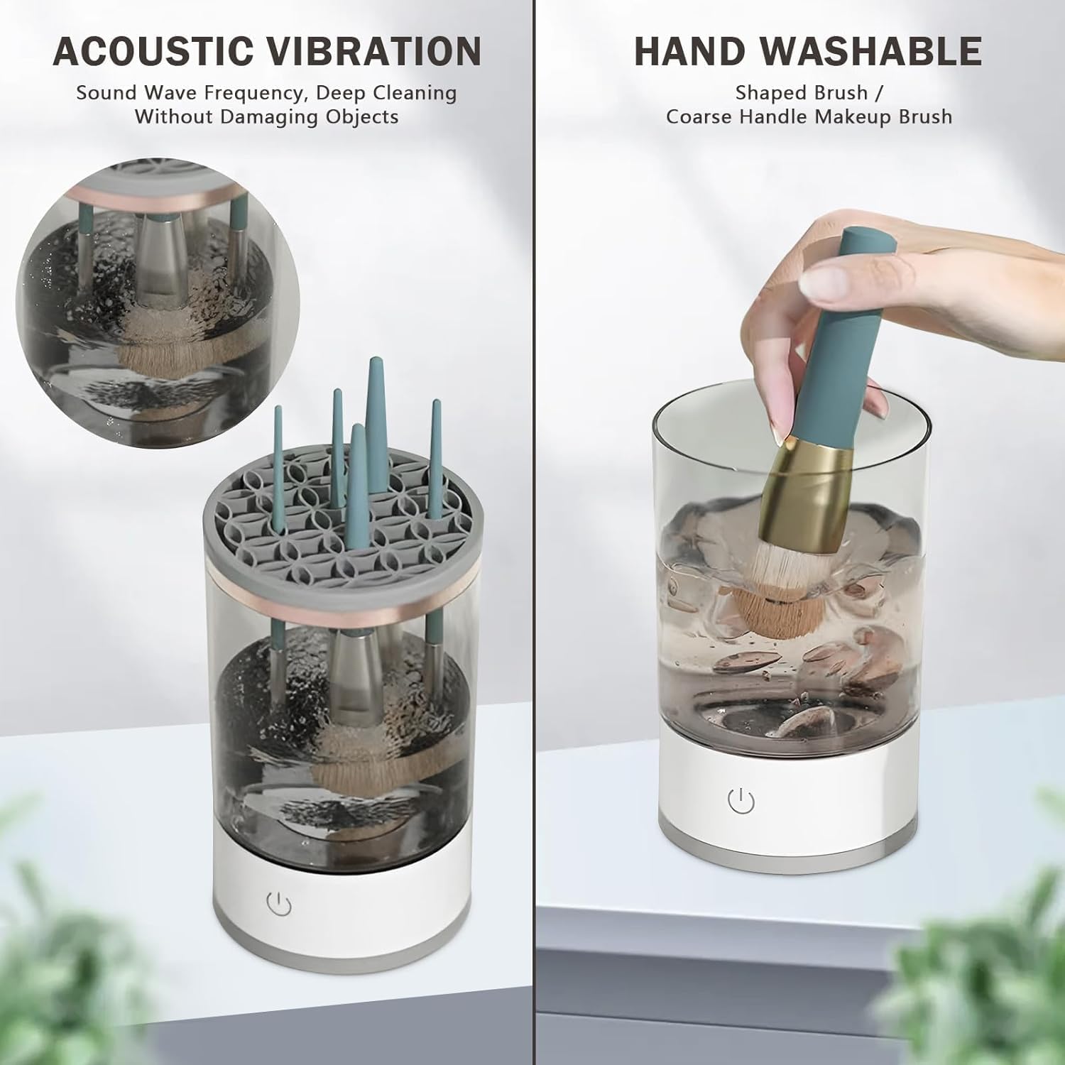 TIREE Electric Makeup Brush Cleaner Machine - Portable USB Automatic Spinner for Fast Washing & Drying | Fits All Brush Sizes | Perfect for Home, Salon & Travel Use (Pack of 1)