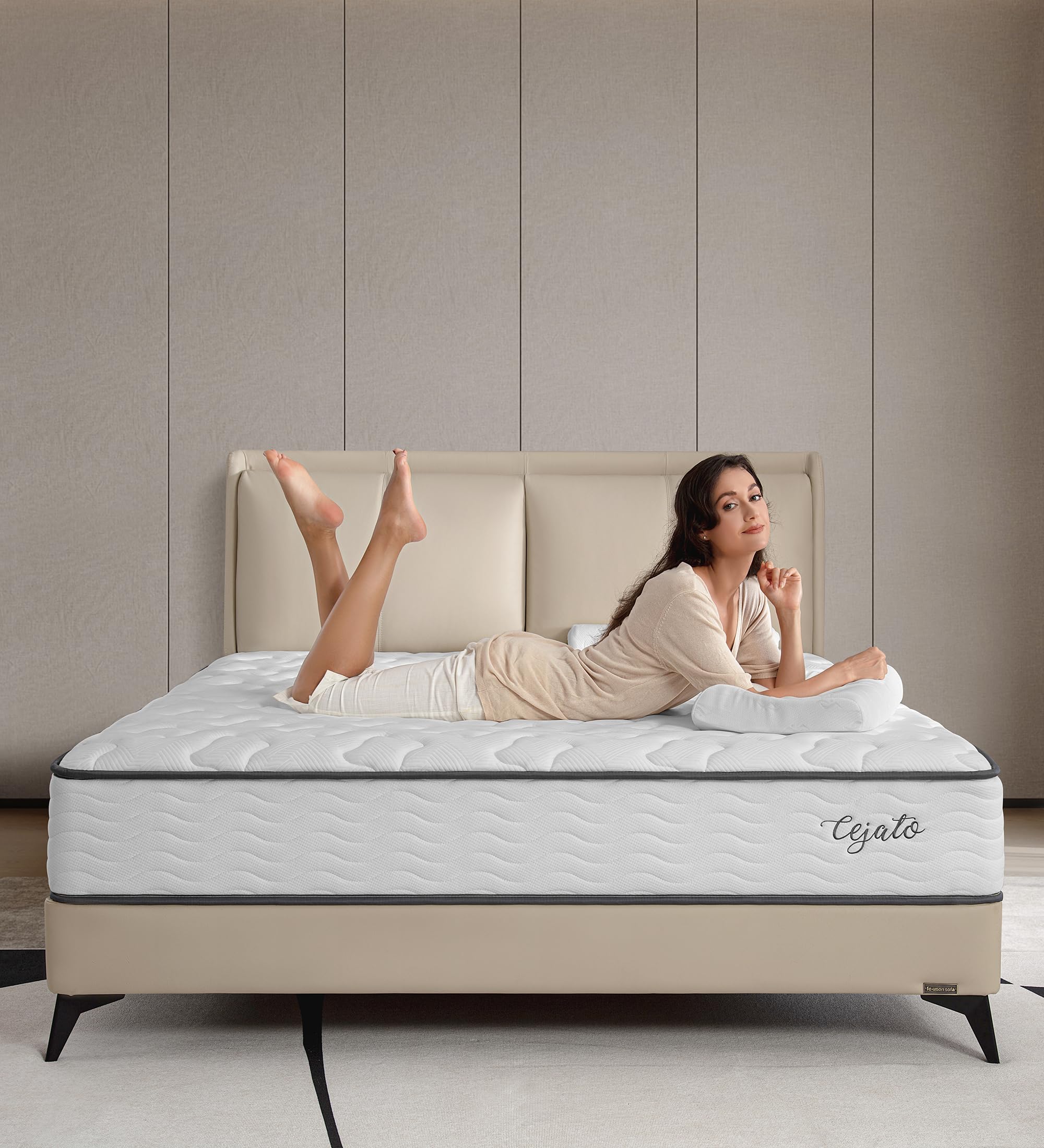 12 Inch Full Size Memory Foam Hybrid Mattress with Pocket Springs - Medium Firm Support for Pain Relief - CertiPUR-US Certified - Perfect for Guest Rooms, Dorms & Small Bedrooms