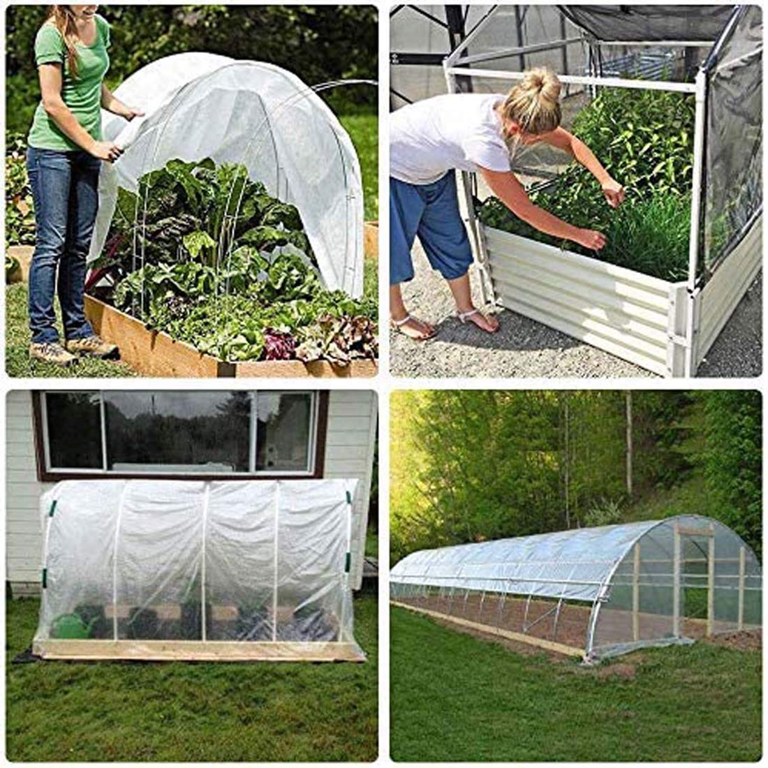 Heavy Duty Waterproof Clear Poly Tarps 20'X26', 5 Mil Thick Tarpaulin with Reinforced Metal Grommets - Multipurpose Protective Cover for Nursery, Greenhouse, Garden, Camping, Construction & Outdoor Use